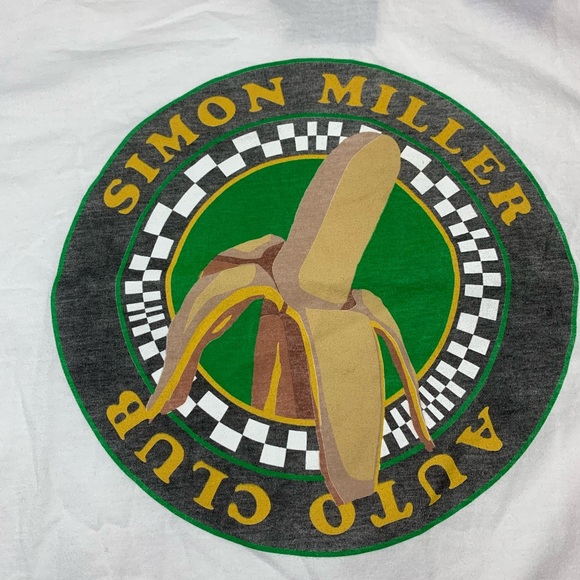 SIMON MILLER Auto Club Crew Neck Shirt White Women's Size M - Picture 4 of 6